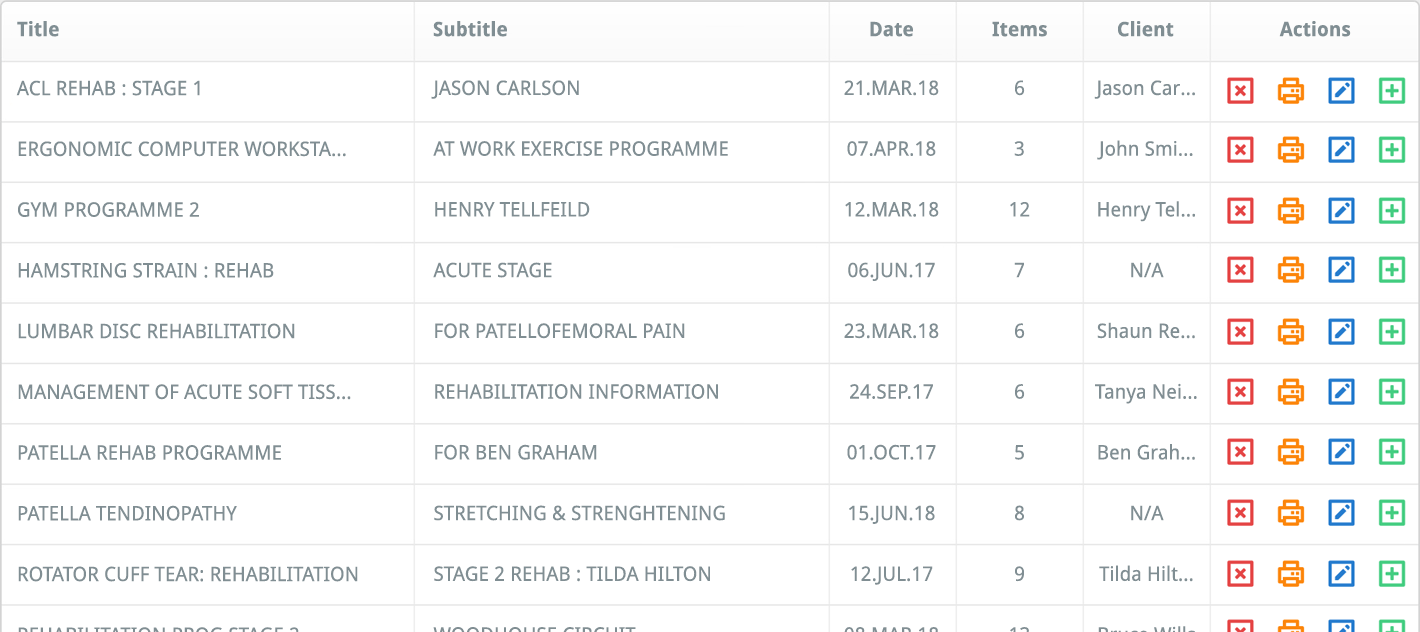 custom programme search results