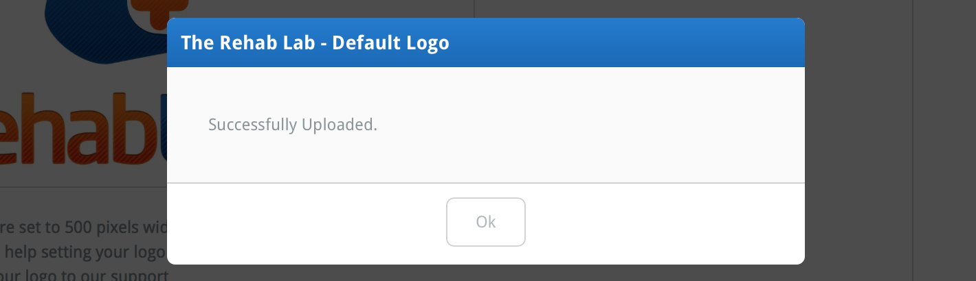 Image upload confirmation