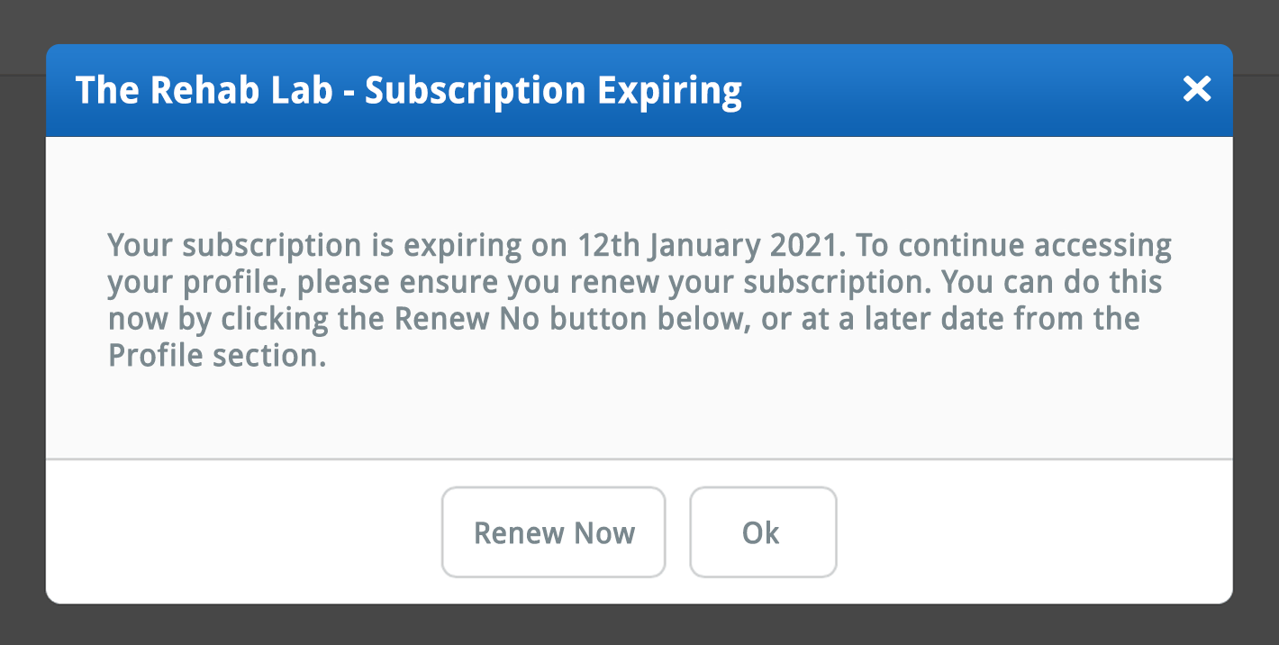 subscription expiring warning